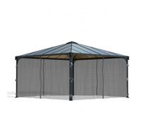 Palram Net Curtain set for Square Gazebo 4X (Gazebo Not Included) in Grey Palram Grey