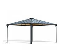 Palram Palermo 4300 Garden Gazebo, Polycarbonate, L429 x W429 x H298 cm, Grey Palram Grey