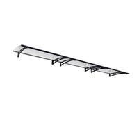 Palram Patio Cover Altair Door Awning Canopy 4500 Clear - L453.5 cm - Grey in Black Palram Black