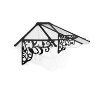 7â1 x 2â11 Palram Canopia Lily 2130 Black Clear Door Canopy (2.16m x 0.88m)