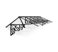 Palram Patio Cover Lily Extendable Canopy Door Awning Kit 4100 Clear L421.4cm in Black Palram Black