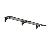 Palram Patio Cover Neo Door Awning Canopy 2360 Twinwall - L238 x W76 x H25 cm in Grey Palram Grey