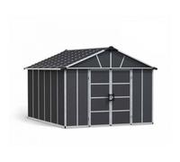 Palram Yukon 11 x 13.1 Shed, Polycarbonate, L395 x W332 x H252 cm - Dark Grey Palram Grey