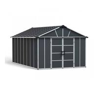 Palram Yukon 11 x 17.2 Shed, Polycarbonate, L519 x W332 x H252 cm - Dark Grey Palram Dark Grey