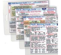 PALS (Paediatric Advanced Life Support) Survival Card Quick Reference Guide - Latest updates- 4 card set - (Small 7.6 cm x 12 cm - Badge/ID size) - Laminated with hole punched