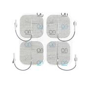 PALS Self Adhesive Electrode Pads for TENS and EMS Machines - 5 x 5 cm Reusable, Latex Free Electrodes - Pack of 4 for Pain Relief and Muscle Stimulation - Even Current Distribution, Durable Design