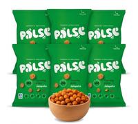 Palse Crunchy Peas Jalapeño 6 x 50g | High Protein Vegan Snack | Roasted Green Pea Crisps Alternative | Spicy, High Fibre | Multipack