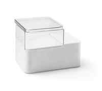 Palsmoother Aquarium Automatic Feeder Timed Fish Feeder Tank Dispenser Button Control Clear Reservoir Rectangular Compact Resin Shell suitable for home tanks busy, 150g Capacity