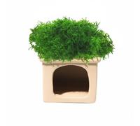 Palsmoother Aquarium Ceramic Cave Decoration Aquatic Shelter Fish Ornament Inert Ceramic With Easy To Maintain Suitable for freshwater aquariums peaceful fish, Moss House