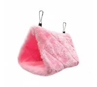Palsmoother Bird Nest Hanging Bed Hammock Cave With Soft Cotton Fleece For Warmth And Portable Setup suitable for small birds and small animals in cages living rooms, Pink, S