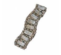 Palsmoother Landscaping Material Miniature Path Walkway Model Construction Accessory True-to-Form Texture for Dollhouse Diorama Suitable for Fairy Garden Terrarium Scenery, 17.3CM Gray Step Path