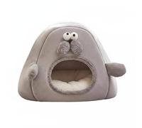 Palsmoother Pet Bed Cave Shelter Tent Nest With Secure Covered Form And Soft Cotton Sponge Lining Cozy Warmth And Quiet Refuge suitable for indoor homes and dorm, Ugly Cute Seal Nest, S[33 33 33CM]