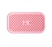 Palsmoother Silicone Slow Feeder Dog Bowl Mat Licking Tray Feeder Pad With Textured Channels And Raised Edge Supports Better Eating Easy Clean Silicone Suitable, Pink