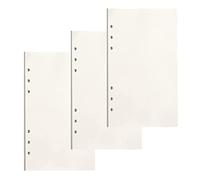 PALUDO 3 Pack A6 Blank Refills Paper 135 Sheets/270 Pages A6 Refillable Paper, 6-Ring Binder Planner Inserts Loose Leaf Punched Paper Refill