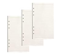 PALUDO 3 Pack A6 Lined Filler Paper, 135 Sheets/270 Pages A6 Refillable Paper, 6-Ring Binder Planner Inserts Loose Leaf Punched Paper Refill