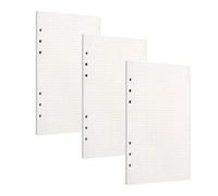 PALUDO 3 Pack A6 Squared Paper Refill 135 Sheets/270 Pages A6 Refillable Paper, 6-Ring Binder Planner Inserts Loose Leaf Punched Paper Refill