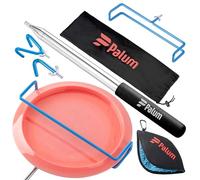 Palum Disc Golf Retriever Pole 16 ft - Telescopic Discs Retriever with Durable Stainless Steel Frame and Carry Bag - Extendable Accessories Grabber to Retrieve Discs in Water, Trees, Bushes