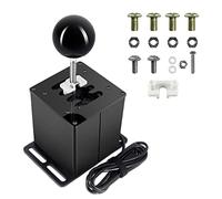 PALUMMA USB Gear Shifter for Racing Game, USB Simulator Shifter 6/7+R Racing Games H Gear Shifter for Logitech G29/G27/G25/G920 Thrustmaster T300RS/GT Steering Wheel (7+R(Black))
