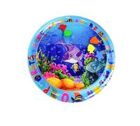 Palut Summer Cooling Pet Water Bed Water Sensory Playmat with Fish Water Sensor Play Mat Tummy Time Water Play Mat for Bored Cats(Color 2)