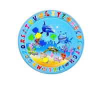 Palut Summer Cooling Pet Water Bed Water Sensory Playmat with Fish Water Sensor Play Mat Tummy Time Water Play Mat for Bored Cats(Color 3)