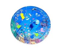 Palut Summer Cooling Pet Water Bed Water Sensory Playmat with Fish Water Sensor Play Mat Tummy Time Water Play Mat for Bored Cats(Color 1)