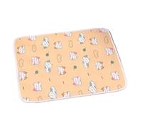 Palut Washable Self Cooling Pet Mat with Non-Slip Latex Dots, Ice Silk Cool Blanket for Small Large Dogs Cats, Portable Cool Pad for Home Car Road Trip Outdoor(Yellow,XXL 90x70)