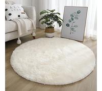 PALVIT Circle Rugs for Bedroom Bathroom Living Room Kitchen, 200x200cm Fluffy Soft Anti-Slip Round Carpet, Non Shedding Area Rug, Machine Washable Shaggy Door Mat