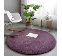 PALVIT Fluffy Round Rugs, 200x200cm Large Living Room Kitchen Bedroom Carpet with Non-Slip Bottom, Small Soft Shaggy Mat for Entrance Hallway, Thich Circular Rugs