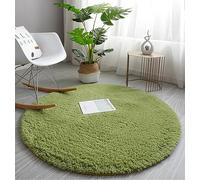 PALVIT Fluffy Round Rugs, 60x60cm Large Living Room Kitchen Bedroom Carpet with Non-Slip Bottom, Small Soft Shaggy Mat for Entrance Hallway, Thich Circular Rugs