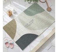 PALVJIE Non Slip Loofah Shower Mat, 60x90cm, White, PVC, Rectangular, Bath Mat