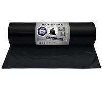 PAM-FOLIE Bin Bags, 60 L, Pack of 20, Extra Thick, Strong Waste Bags, Professional, 60 x 70 cm, 70 µm, Black Bin Liners, Rubble Bags, Bags for Rubble Waste
