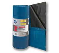 PAM-FOLIE Extra Strong Bin Bags 360 L - Pack of 20 - Large, Thick Waste Bags - 120 x 135 cm - Double Layer - Black, Blue Bin Bags - Rubble Bags, Universal