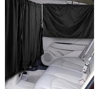 PAMASE Set of 3 Car Privacy Curtains - 95% Light Blocking Fabric Rear Seat & Side Windows Divider Curtain Baby Shades, Wide Sedan SUV Sunshade Screen Covers for Travel Camping Nap Sleeping