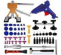 Pamatio Car Dent Puller, 66PCS Auto Body Dent Repair Kit Tool with Golden Lifter Slide Hammer T bar and Bridge Dent Puller for Car Dent Removal