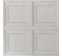 Pamatio Cream Wood Panel 3D Effect Wallpaper Light Grey Wooden Panels Simple Modern Featured Living Room Decorative Wall Covering, Vintage Wallpaper for Ceilings Bedroom, 53 x 950cm