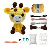 Pamatio Learn to Crochet Kit for Beginners, Crochet Animal kit - Beginner Crochet kit for Adults and Kids with Step-by-Step Video Tutorials, Amigurumi Kits: Yarns, Hook, Accessories - Giraffe