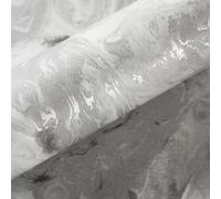 Pamatio Marble Textured Glitter Effect Wallpaper Silver Grey Living Room Wall Paper Modern Luxury Vintage Classic Swirl Pattern - Slightly Shiny Feature - for Bedroom Adults Corridor, 9.5m