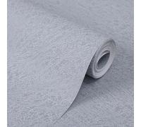 Pamatio Plain Silk Pattern Textured Wallpaper Light Grey Contemporary Nordic Luxury for Bedroom, Living Room Hallway Study Adults - Irregular Crack-Like Surface - 1 Roll(0.53 × 9.5 metres)