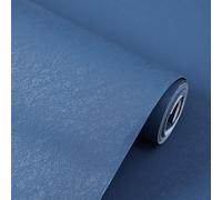 Pamatio Plain Silk Pattern Textured Wallpaper Navy Blue Contemporary Nordic Luxury for Bedroom, Living Room Hallway Study Adults - Irregular Crack-Like Surface - 1 Roll(0.53 × 9.5 metres