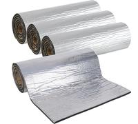 Pamatio Self Adhesive Reflective Aluminium Van Insulation, 4 roll * 2m x 50 cm (10 mm) Car Sound Deadening Mat, Foil Insulation Roll Soundproofing for Roofs,Garage Doors,Camper
