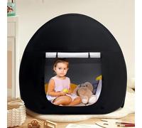 Pamatio Sensory Pop Up Tent, Children Black Out Tent, Indoor Play Tents for Kids Calm Down Autism, Play & Relax, with Travel Carry Bag, 110cm (Black)