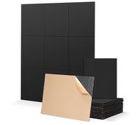 Pamatio Sound Proofing Panels,36 Pack Self-Adhesive Soundproofing Panels 12" x 16" x 0,4" Acoustic Wall Panels, Rectangle High Density Acoustic Panels for Studios,Home Office,Echoes Absorption,Black