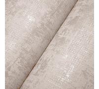 Pamatio Stone Glitter Effect Wallpaper Non-Woven Modern Light Coffee Vintage Industrial Textured Metallic Wallpaper - for Bedroom Adults Living Room Corridor Modern Wall Paper, 53cm X 9.5m
