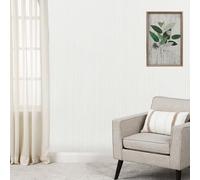Pamatio White Mix Stripe Wallpaper with Embossed Textured Effect - Contemporary Ivory Wall Paper for Living Room, Bedroom & Hallway - Minimalist Woven-Like Design,9.5 m x53 cm - for Home Decor