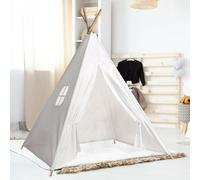 Pamatio White Teepee Tent For Children, Indian Teepee Kid's Play Tent, Wigwam Tipi Tent For Indoor Outdoor, Children Playhouse With Flag, Home Decoration For Party Festivals