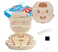 PAMBO Baby Tooth Fairy Box Keepsake for Lost Tooth Boys| Tooth Holder for Kids | Baby Shower & Birthday Gift