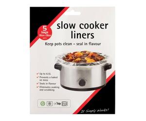 PaMeer 20pk Slow Cooker Liners, Small Cooking Bags, Up to 6.5L Count Slow Cooker Liners, Suitable for Oval & Round Pot for Kitchen Use - 30 x 55cm