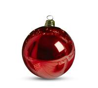 PaMeer Extra Large 40cm Christmas Bauble, Shiny Red Giant Shatterproof Plastic Ball Ornament, Durable Outdoor & Indoor Holiday Decor, Xl Christmas Baubles, Large Xmas Bauble for Grand Displays (40cm)