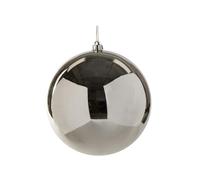 PaMeer Extra Large Christmas Bauble, Shiny Silver Giant Shatterproof Plastic Ball Ornament, Durable Outdoor & Indoor Holiday Decor, Xl Christmas Baubles, Large Xmas Bauble for Grand Displays (30cm)