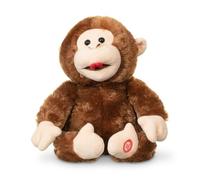 PaMeer Giggling Monkey Plush Toy with Funny Faces, Squeeze Foot for Hilarious Laughing Sounds & Cheeky Expressions, Funny Face Giggling Monkey, Soft Cuddly Kids Toy 3+